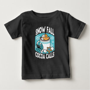 Camiseta Para Bebê Cacau quente e berço de inverno - Chamadas de Caca