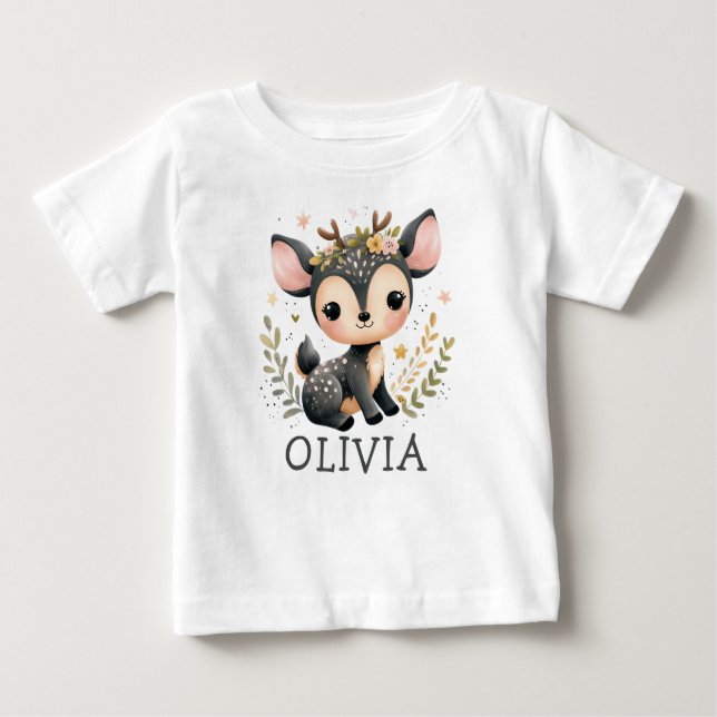 Camiseta Para Bebê Cachorinho Personalizado (Frente)
