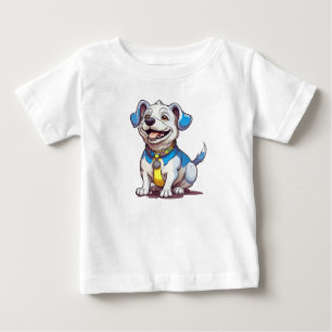 Camiseta Para Bebê Cachorrinho de Desenho Animado Fofo Gráfico Infant