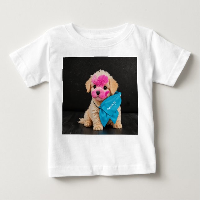 Camiseta Para Bebê cachorrinho feliz (Frente)