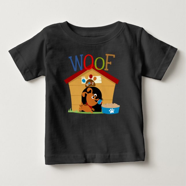 Camiseta Para Bebê Cachorro (Frente)