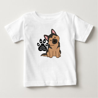 Camiseta Para Bebê Cachorro Alemão Adorável Citação de Pata
