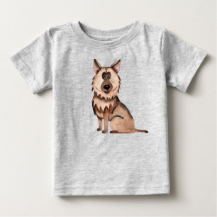 Camiseta Para Bebê Cachorro Alemão Pastor Engraçado Pet