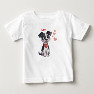 Camiseta Para Bebê Cachorro apaixonado