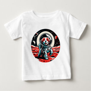 Camiseta Para Bebê Cachorro Astronauta - Aventura Espacial Canino Cós