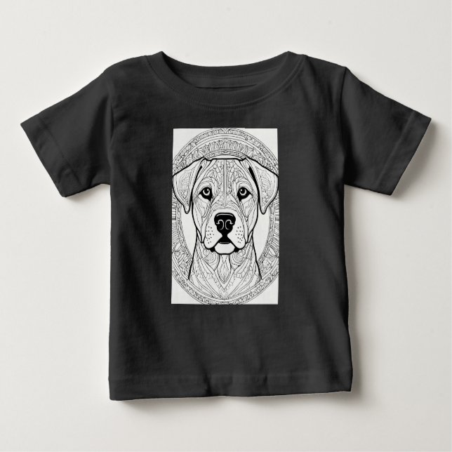Camiseta Para Bebê Cachorro bebê (Frente)