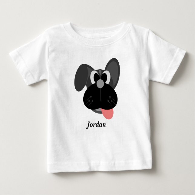 Camiseta Para Bebê Cachorro Bonito do Bebê (Frente)