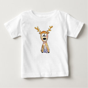 Camiseta Para Bebê Cachorro-Branco