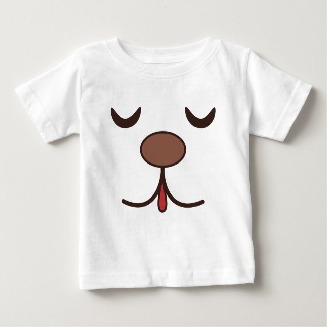 Camiseta Para Bebê Cachorro branco (Frente)