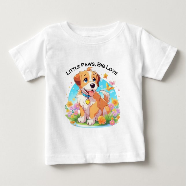 Camiseta Para Bebê Cachorro Cachorro (Frente)