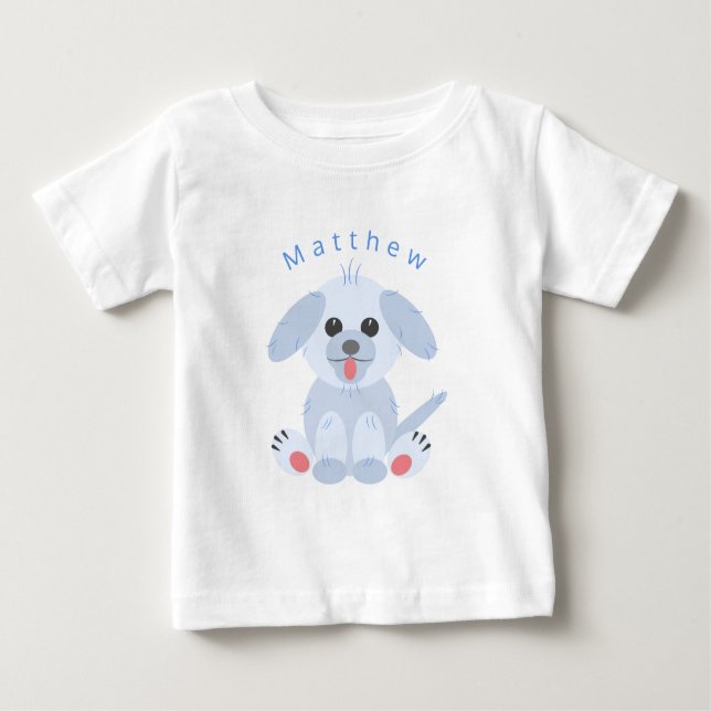 Camiseta Para Bebê Cachorro Cachorro Cachorro Personalizado Pastel Ro (Frente)