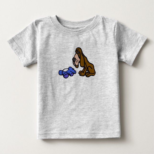 Camiseta Para Bebê Cachorro com brinquedo (Frente)
