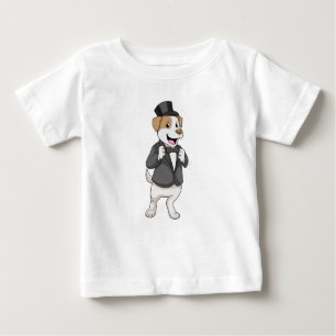 Camiseta Para Bebê Cachorro com Faixa