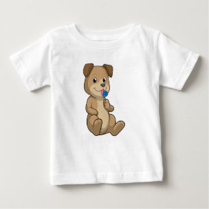 Camiseta Para Bebê Cachorro com Sweet Lollipop