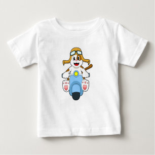 Camiseta Para Bebê Cachorro como Biker com Patinete.PNG