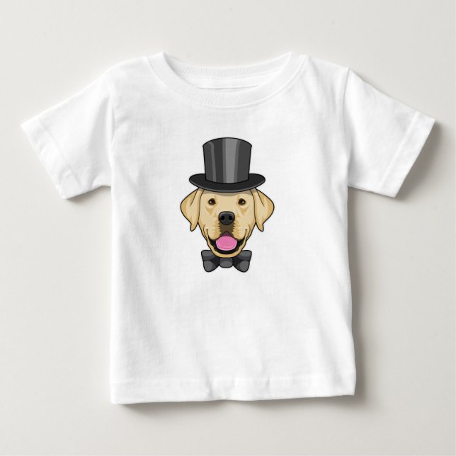 Camiseta Para Bebê Cachorro como Noivo com Gravata Borboleta (Frente)