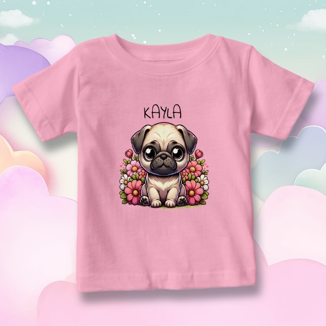 Camiseta Para Bebê Cachorro de Cachorro Cute Personalizado (Criador carregado)