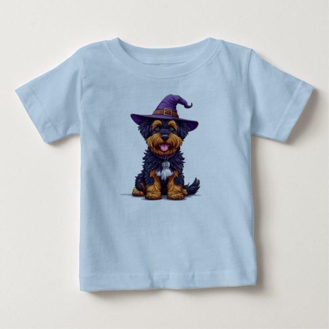 Camiseta Para Bebê Cachorro de Halloween (Frente)