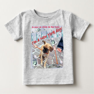 Camiseta Para Bebê Cachorro de Nova Iorque