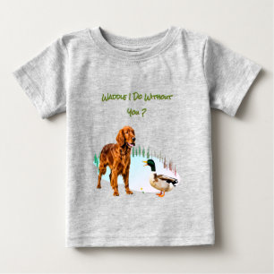 Camiseta Para Bebê Cachorro Divertido Pato Melhores Amigos Animais