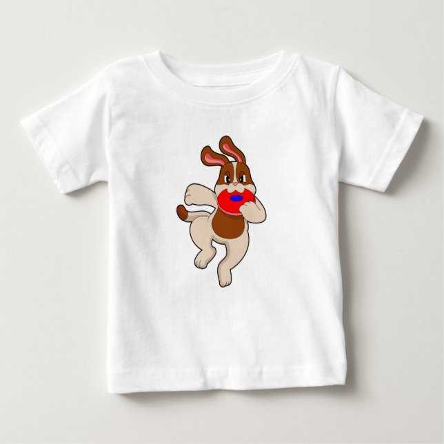 Camiseta Para Bebê Cachorro em Reprodução (Frente)