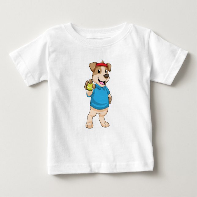 Camiseta Para Bebê Cachorro em Tênis com Tênis (Frente)