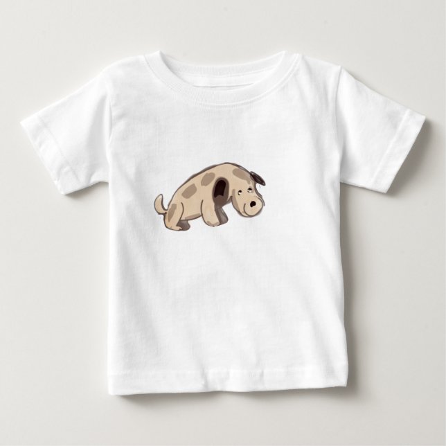 Camiseta Para Bebê Cachorro Engraçado (Frente)
