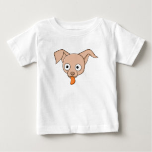 Camiseta Para Bebê Cachorro Engraçado Rosto Cachorro Sobressalto Pre