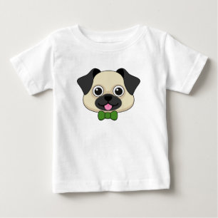 Camiseta Para Bebê Cachorro Feliz e Bonito com Papillon