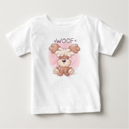 Camiseta Para Bebê Cachorro Fofo