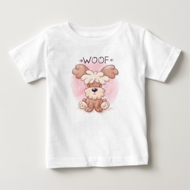 Camiseta Para Bebê Cachorro Fofo (Frente)