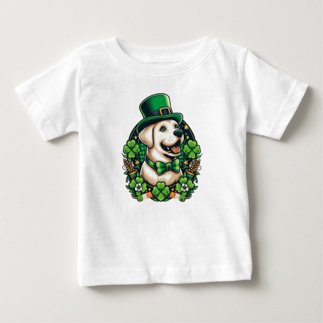 Camiseta Para Bebê Cachorro Justo do Dia de São Patrício (Frente)