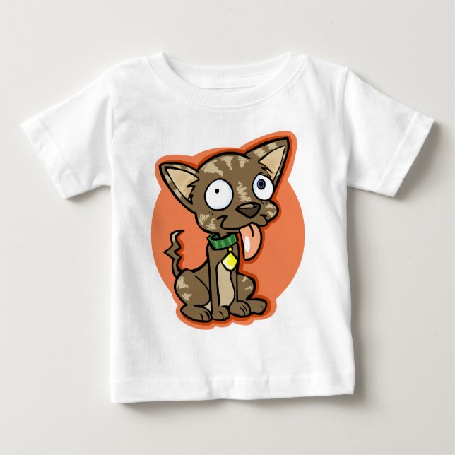 Camiseta Para Bebê Cachorro Louco - Teto (Frente)