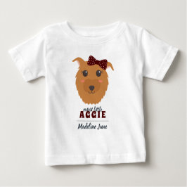 Camiseta Para Bebê Cachorro Menino Maroon