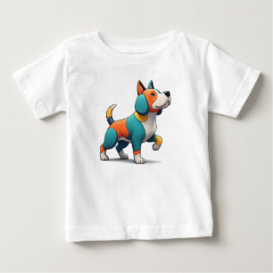 Camiseta Para Bebê cachorro multi cor