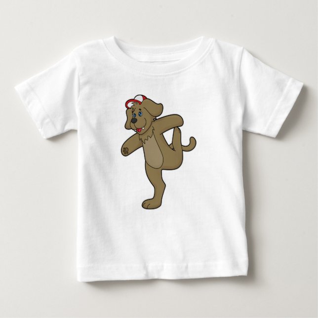 Camiseta Para Bebê Cachorro na Malhação de Yoga (Frente)