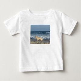 Camiseta Para Bebê Cachorro Na Praia