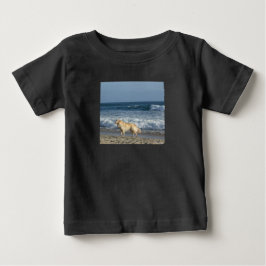 Camiseta Para Bebê Cachorro Na Praia