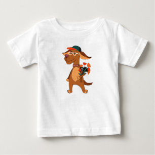 Camiseta Para Bebê Cachorro, Natureza, Cão Cartoon