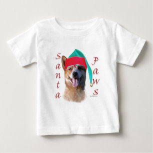 Camiseta Para Bebê Cachorro Papai noel australiano