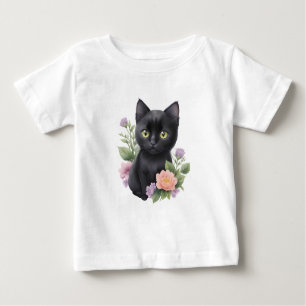 Camiseta Para Bebê Cachorro Preto Cachoroso