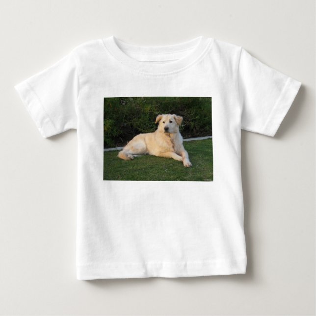 Camiseta Para Bebê Cachorro Relaxando (Frente)
