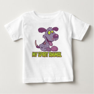 Camiseta Para Bebê Cachorro Zumbi é Meu Animal Espiritual