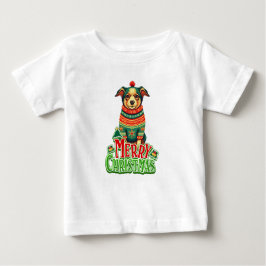 Camiseta Para Bebê Cachorros de Férias Adoráveis