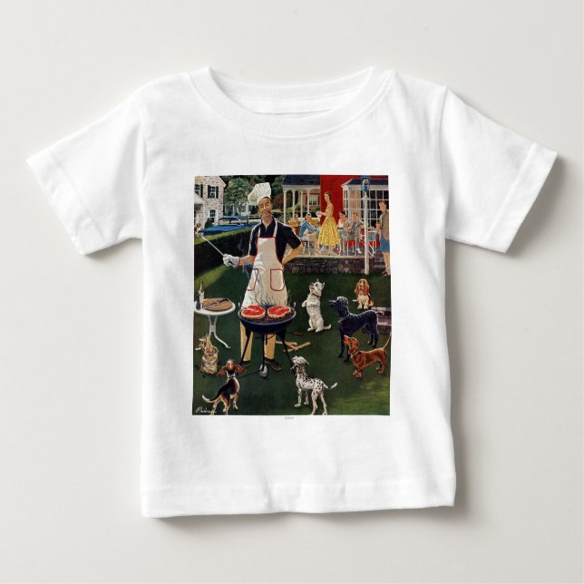 Camiseta Para Bebê Cachorros quentes (Frente)