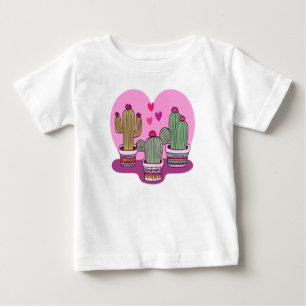 Camiseta Para Bebê cacto fofo