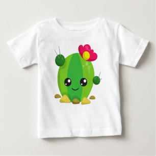 Camiseta Para Bebê Cactus Bonitos, Kawaii Cactus, Cactus Verde, Flore