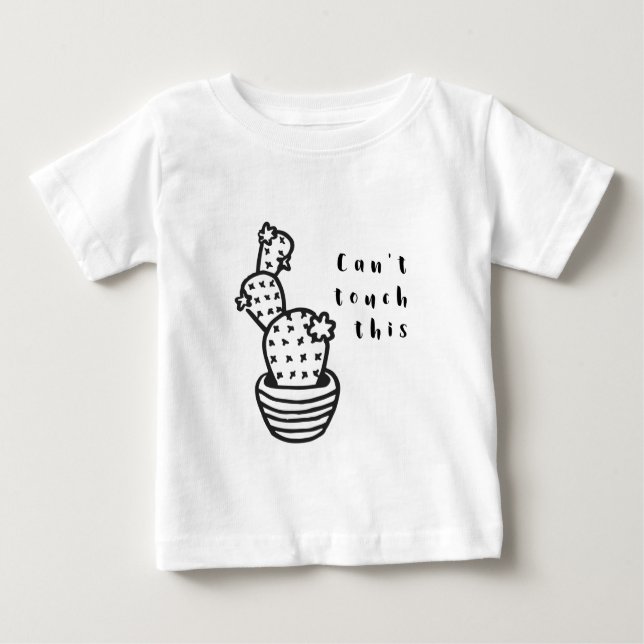 Camiseta Para Bebê Cactus Cant Touch (Frente)