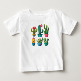 Camiseta Para Bebê Cactus Cute