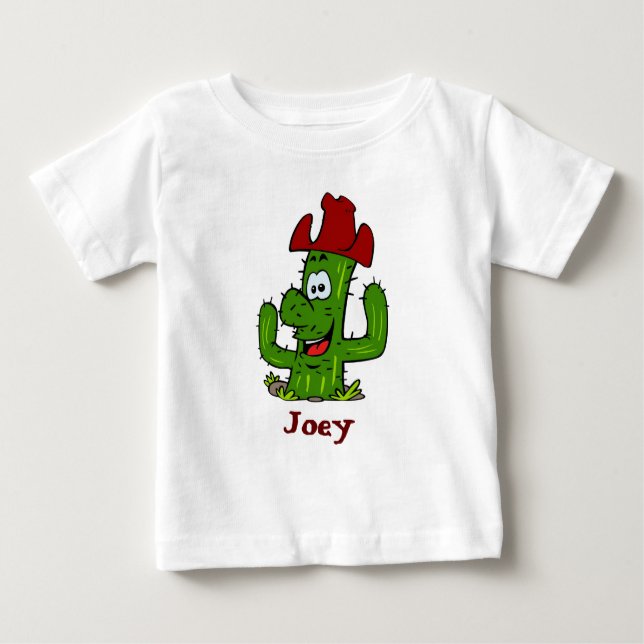 Camiseta Para Bebê Cactus Joey (Frente)